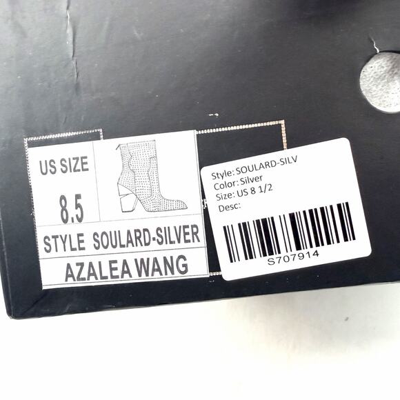 Azalea Wang Soulard Silver Rhinestone Bling Cowgirl Western Boots Womens 8.5 - Picture 12 of 12